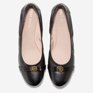 COLE HAAN black leather ballet flats